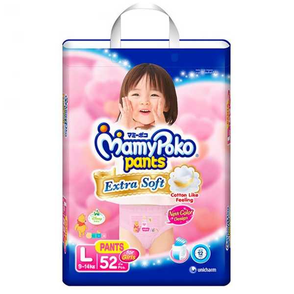 MamyPoko Pants Baby Diaper Pant Girls L 9-14 kg