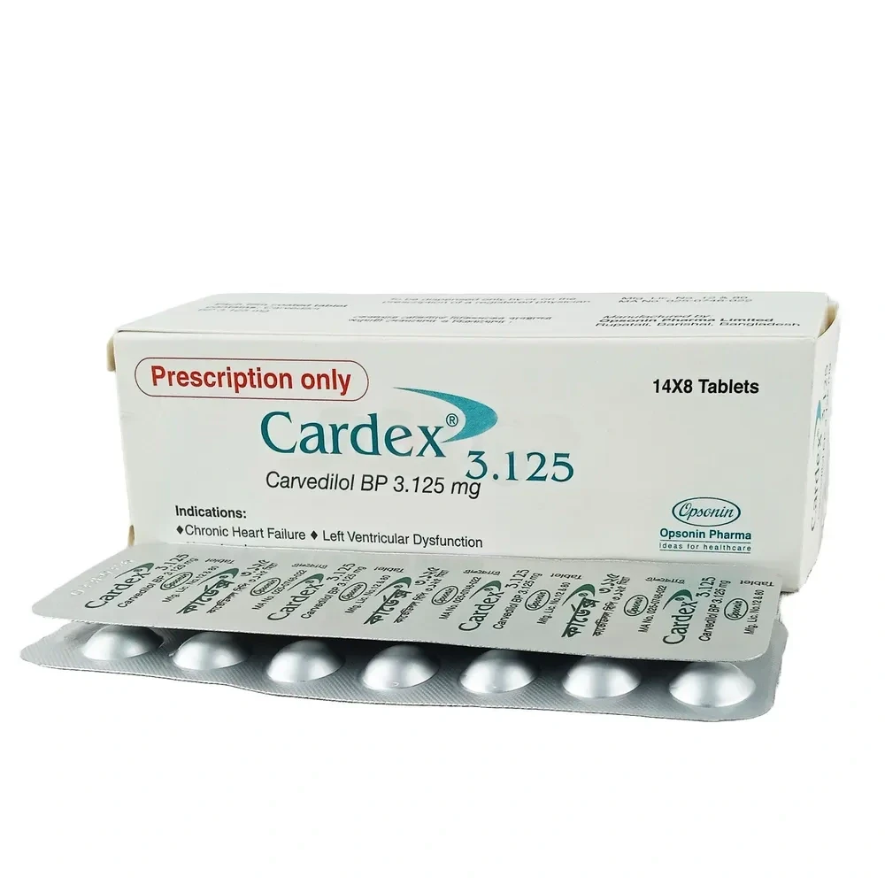 Cardex 3.125 mg 112's