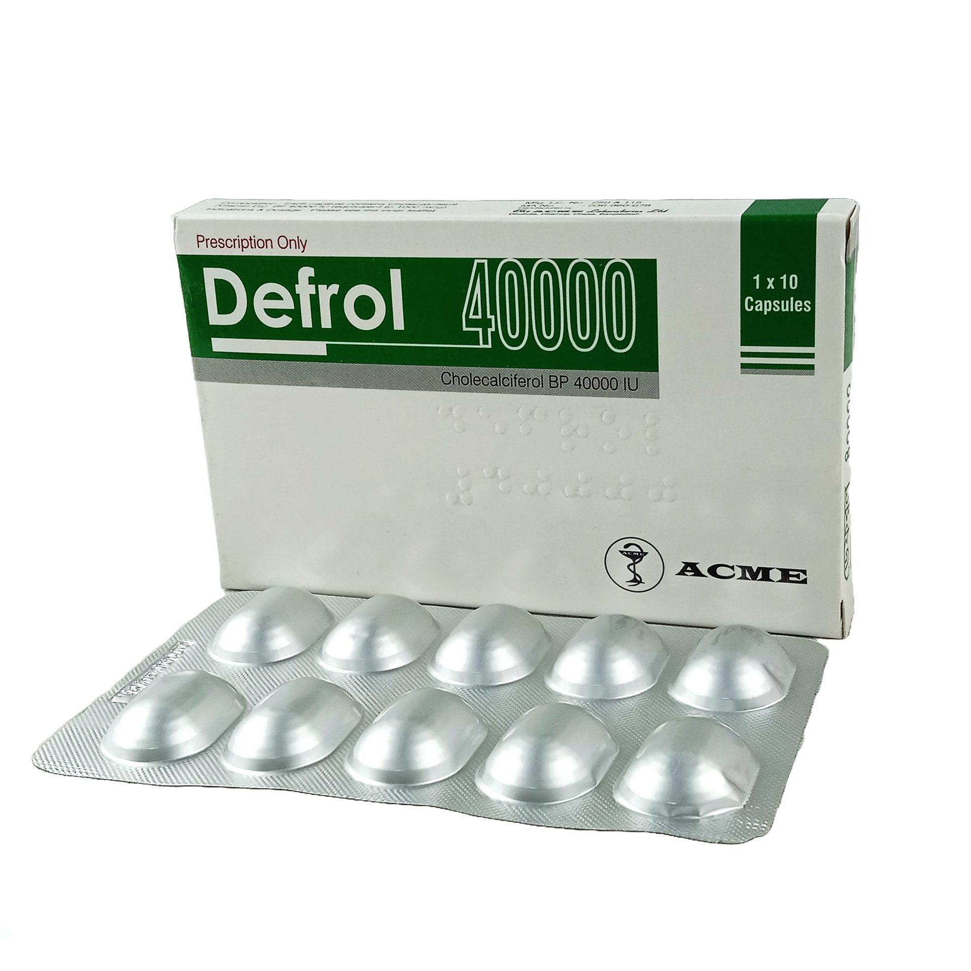 Defrol 40,000mg 10's